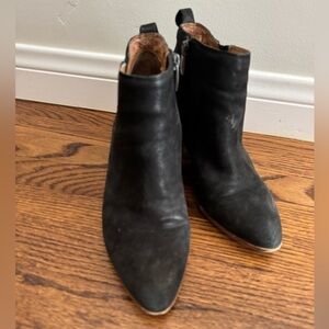 Franco Sarto black suede ankle booties